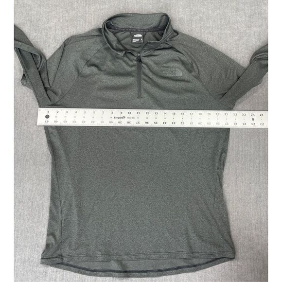 The North Face Quarter Zip Pullover Mens L Gray Long‎ Sleeve Active UPF Shirt - Picture 4 of 8